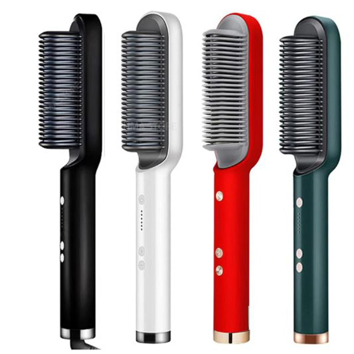 Hair Straightener Iron Brush Straight Hair Comb 2-in-1