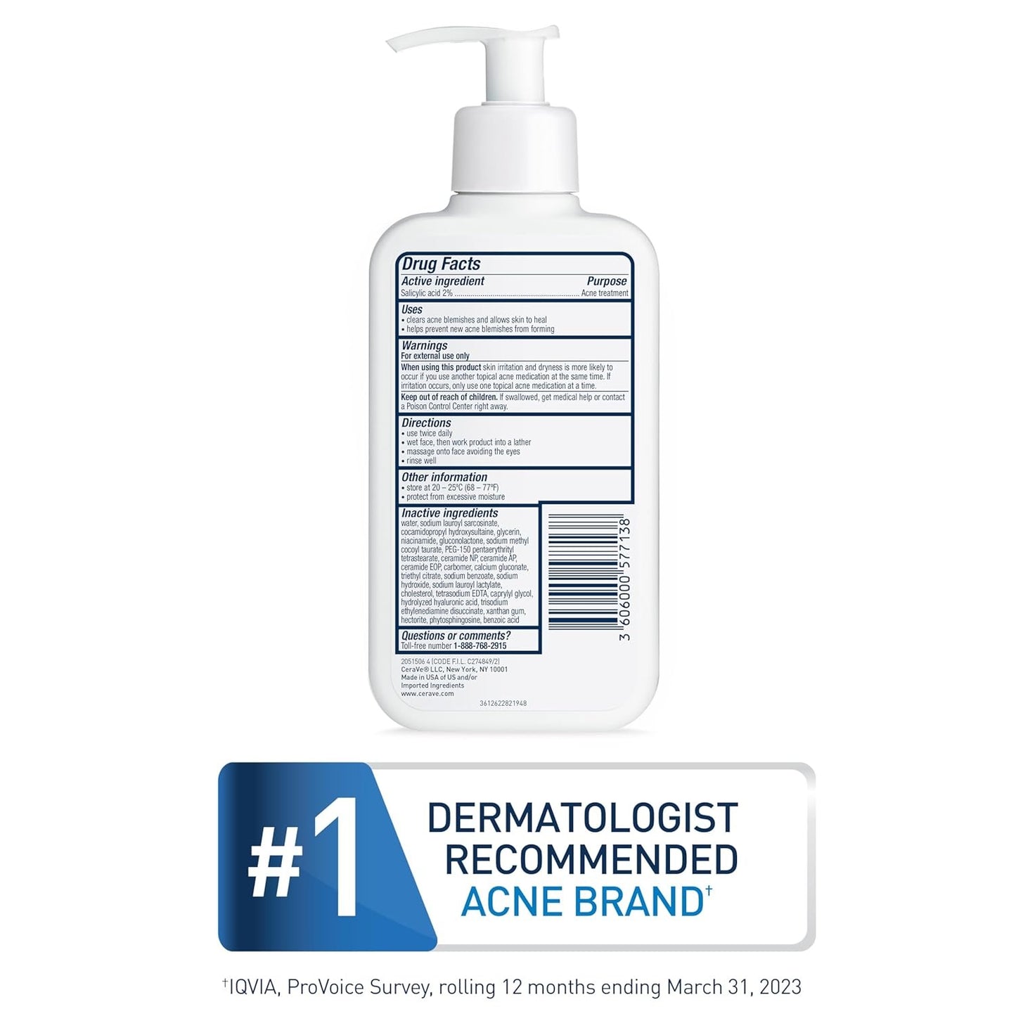 CeraVe Acne Treatment Face Wash