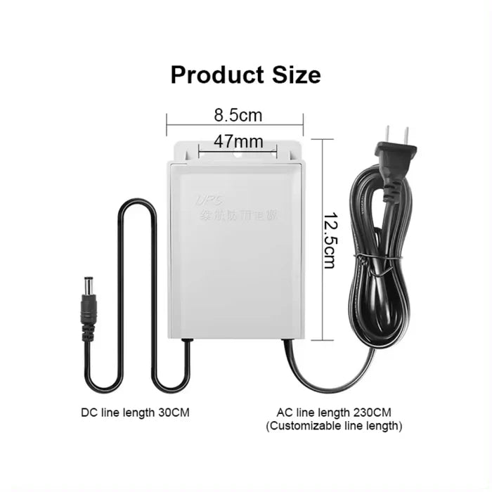 Mini UPS 4 Hour Battery Backup, Fireproof, Waterproof, Use In Wifi Router And CCTV Cameras And Ups Can Run On Anything With 12 Volt