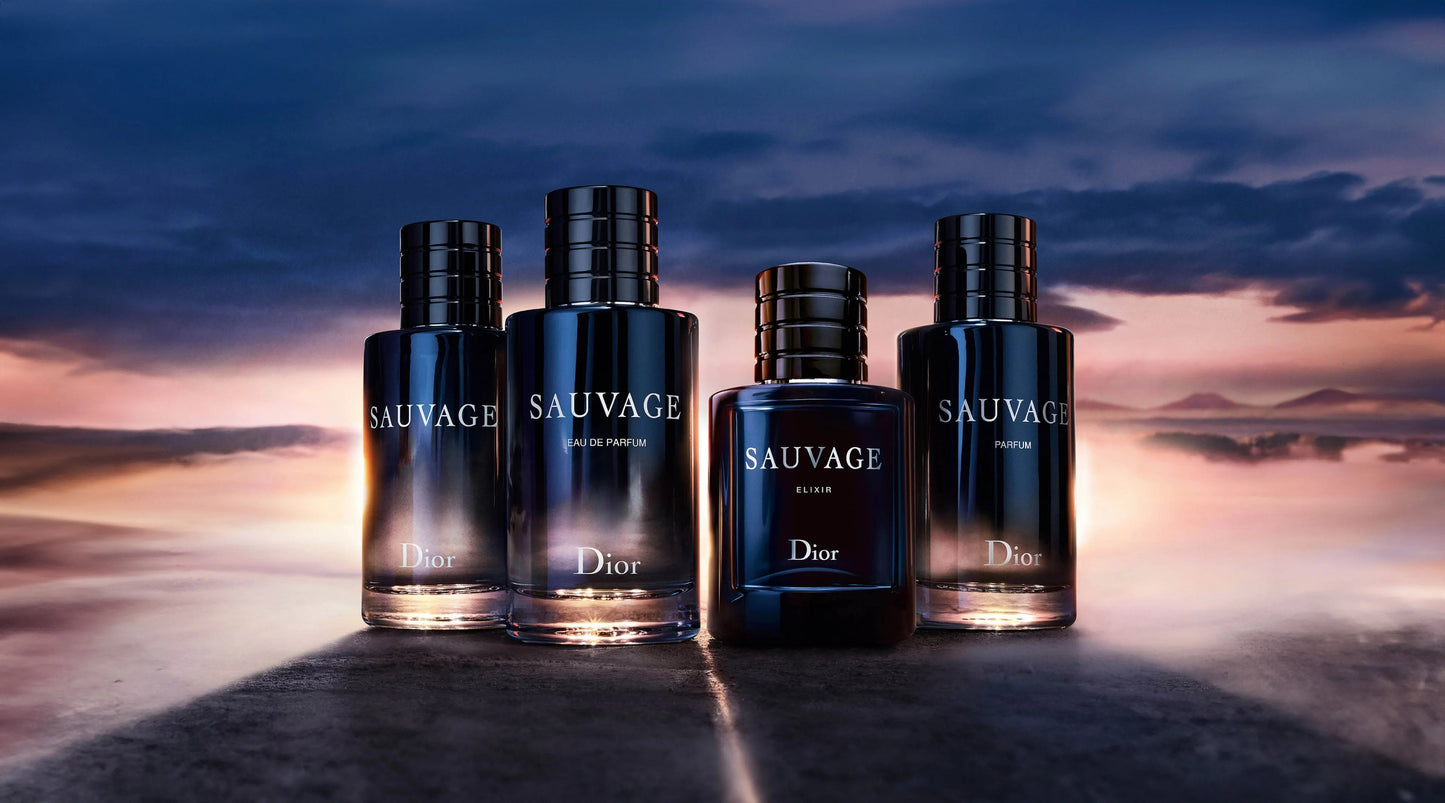 Dior Sauvage Parfum Spray for Men 2.0 Ounces, clear