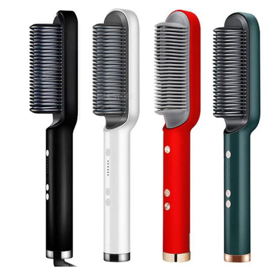 Hair Straightener Iron Brush Straight Hair Comb 2-in-1